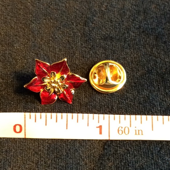 Nordstrom Enamel Poinsettia Brooch - Picture 3 of 4